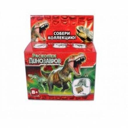 Настольная игра - Раскопки: Динозавры, с гипсовым бруском и скребком 