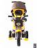 Л001 3-х колесный велосипед Galaxy - Лучик с капюшоном, коричнево-желтый  - миниатюра №4
