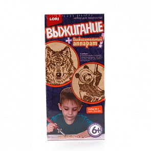 Набор для выжигания № 4 - Волк, Панда с выжигательным аппаратом (Лори, Эпв-005)