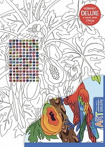 Основа для творчества со стразами АРТ – Попугаи, средняя (Айрис Пресс, 26195АП)