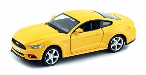 Металлическая машина - Ford Mustang 2015, 1:64, матовый желтый (RMZ City, 344028SM(B)