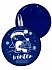 Сани-ледянка круглая – Пингвины, синий, 46,5 см  - миниатюра №1