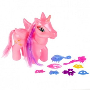 Пони 16 см с перламутровым покрытием 8 аксессуаров (Карапуз, HZ021848-P-RU)
