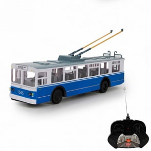 Радиоуправляемый троллейбус со светом и звуком, 24 см. (Технопарк, TROL-RC)