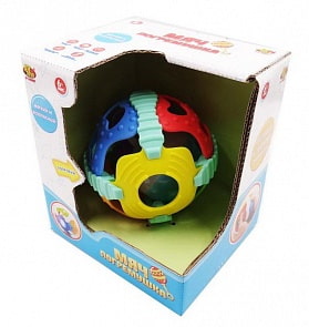 Мяч-погремушка развивающий 2 в 1, со световыми и звуковыми эффектами (Abtoys, PT-00887)