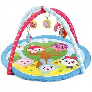 Коврик детский - Малышарики, с мягкими игрушками на подвеске, в сумке (Умка, B1629936-RMsim)