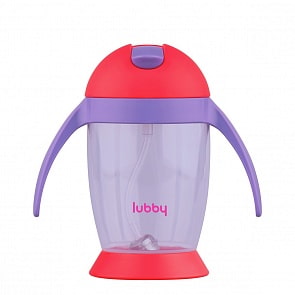 Поильник с мягкой трубочкой и грузиком, 300 мл (Lubby, 23536/10)