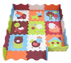 Коврик-пазл фигурный с бортиками Ферма, 9 деталей GB-M1801E (ЯиГрушка, 59872)