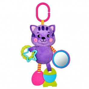 Подвеска с силиконовым прорезывателем и зеркальцем - Котик (Жирафики, 939536)