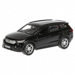 Модель Hyundai Santafe, 12 см, открывающиеся двери, инерционная, черный (Технопарк, SANTAFE-BK)