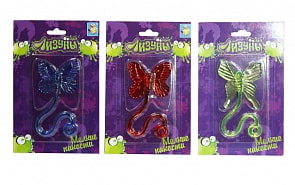 Лизуны Бабочки из серии Мелкие пакости, 6,5 х 6 + 23 см, несколько видов (1toy, Т56316) (ассортимент)