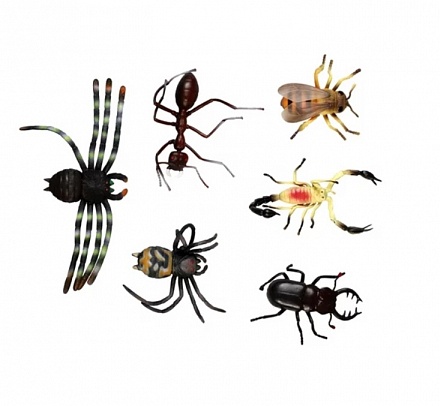 Набор насекомых 6 штук, В мире животных 
