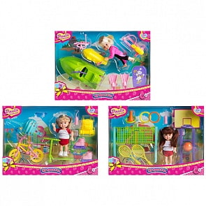 Игровой набор - Летние развлечения, с куколками и аксессуарами, 3 вида (Paula, MC23040)
