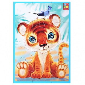 Мягкие пазлы А5 - Тигренок (Vladi Toys, VT1103-56)
