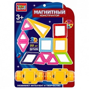 Магнитный конструктор Кран 22 мини-детали на блистере (Город мастеров, XB-4008-Rsim)