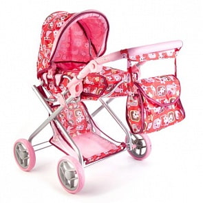 Коляска для кукол с сумкой, переноской и съемным верхом (Карапуз, 63HJ-C1sim)
