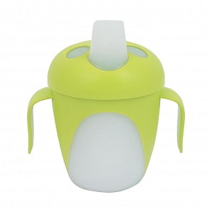 Чашка-непроливайка - Penguins, 240 мл, 9+, зеленый (Canpol, 76/001_зеленый)