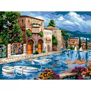 Рисование по номерам на холсте - Венецианская пристань, 40 х 50 (Фабрика Творчества, A131)
