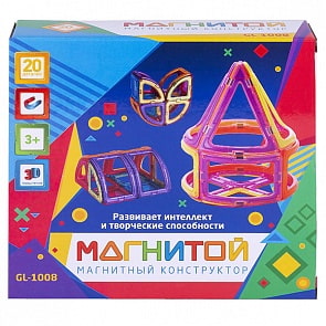 Конструктор магнитный – Конус, 20 деталей (Магнитой, GL-1008)