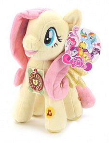 Мягкая игрушка пони Флаттершай из мультфильма «Моя маленькая пони», свет и звук (Мульти-Пульти, V27482/23sim)