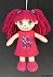 Кукла мягконабивная в малиновом платье, 20 см  - миниатюра №2