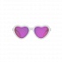 Солнцезащитные очки Babiators Hearts - Влюбляшки /Sweethearts, Classic, оправа белая, линзы розовые зеркальные  - миниатюра №1