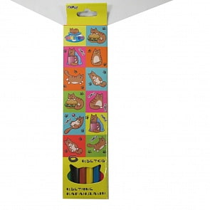 Карандаши цветные 6 цветов Коты (Centrum, 89223)