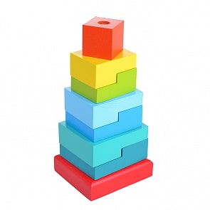 Пирамидка - Ступеньки, 8 деталей (Alatoys, ПСТ02)