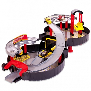 Парковка АвтоСити, 2-х уровневая, в чемоданчике-автошине (ABtoys, PT-00546)