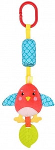 Подвеска с колокольчиком и силиконовым прорезывателем Птичка (Жирафики, 939722)