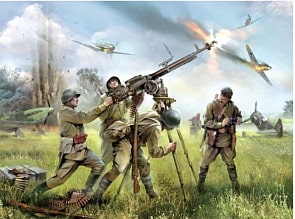 Модель для склеивания - Крупнокалиберный пулемёт ДШК с расчётом (Звезда, 3609з)