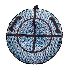 Санки надувные тюбинг дизайн - Разноцветные треугольники, диаметр 105 см. (RT, 6735RT)