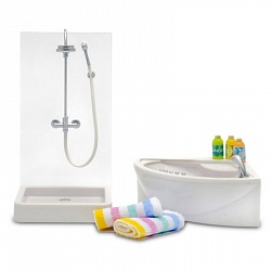 Мебель для домика Стокгольм - Душевая и джакузи (Lundby, 60904400) - миниатюра