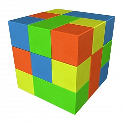 Сборный игровой аксессуар – мягкий Кубик-Рубика, мини (Romana, ДМФ-МК-13.90.29) - миниатюра