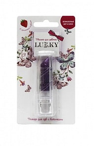 Помада для губ с блестками и ароматом клубники, фиолетовая (Lucky, Т15387)