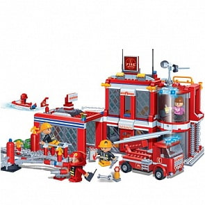 Конструктор - Пожарная станция, 702 детали (Banbao, 8311)