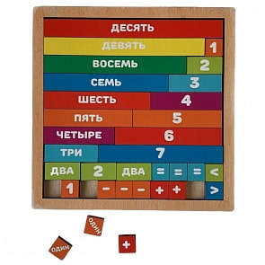 Набор - Математическая лесенка, деревянный (Paremo, PE720-118)