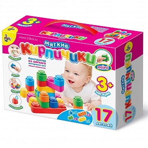 Конструктор из мягких кирпичиков для самых маленьких, 17 деталей (Десятое королевство, 02673ДК)