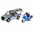Машина металлическая Mitsubishi Pajero – Полиция, 12 см с инерционным мотоциклом на прицепе +MO-WB) - миниатюра №6