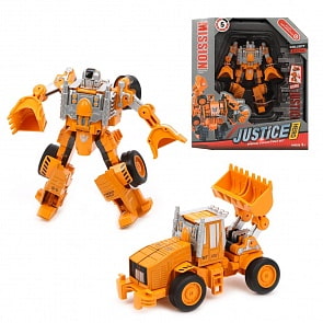 Трансформер Робот-трактор с ковшом, металл (Наша игрушка, SY6078B-2)