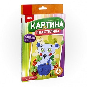Картина из пластилина Мишка сладкоежка (Lori, Пз-Пл-003)