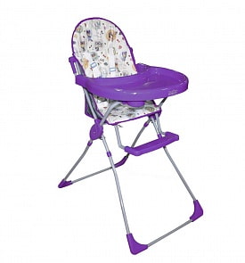 Стульчик для кормления Selby 152, фиолетовый с совами (Selby, SEL_0001294-07)