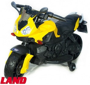 Детский электромотобайк ToyLand Moto JC 917 желтого цвета