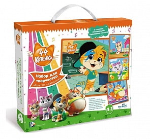 Набор для творчества 4 в 1. 44 Котенка, лепка, торцевание, мозаика (Origami, 04934)