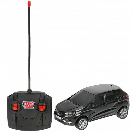 Машина р/у Lada XRAY 18 см со светом черная 