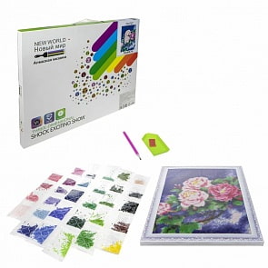 Набор аппликации из алмазной мозаики - Пионы (1toy, Т16727)