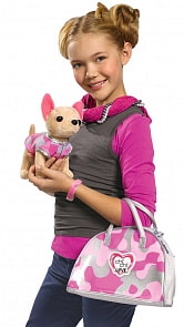 Плюшевая собачка Чихуахуа. Розовый камуфляж (Simba, 5890597)