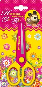 Ножницы  зиг-заг «Маша и Медведь» (Росмэн,  22301ros)