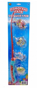 Рыбалка - Большой улов, набор с 1-й удочкой и 4-мя рыбами (ABtoys, PT-00525(WA-C7971))