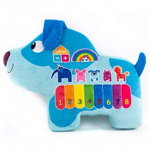 Игрушка музыкальная - Собачка Гав-Гав (Деревяшки, 18WMT02)